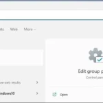 Mở Group Policy Editor bằng Windows Search trên Windows 11