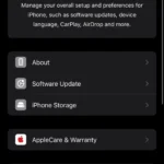 Mục Cài đặt chung trong ứng dụng Cài đặt trên iPhone