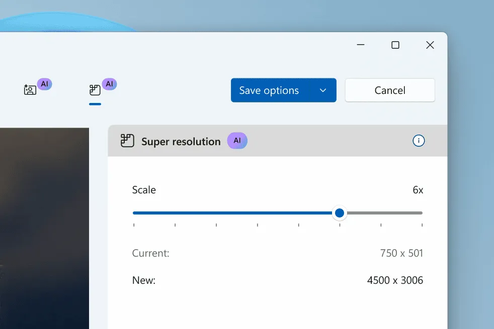 Nâng cấp ảnh bằng tính năng Super resolution trong ứng dụng Photos trên Windows 11