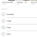 Người dùng đang duyệt và chia sẻ tệp trên ứng dụng Files Go của Google, minh họa tính năng quản lý tệp thông minh trên Android