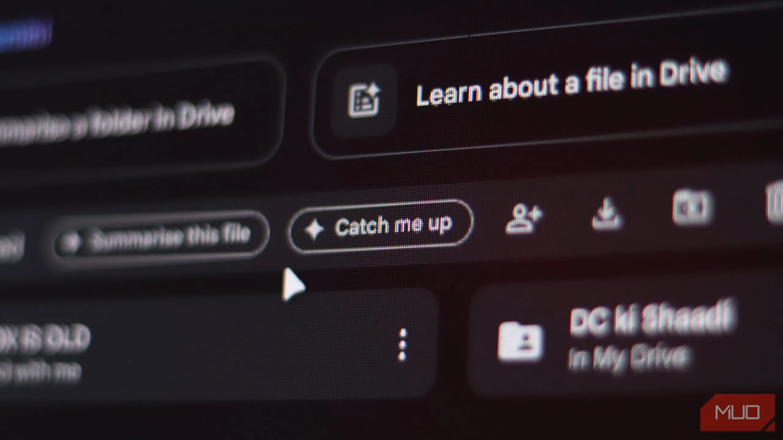 Nút tính năng Catch me up trong Google Drive