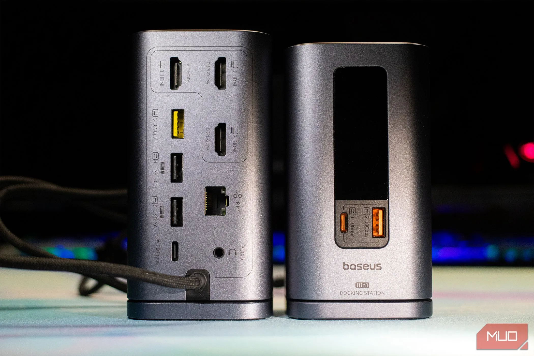 Phiên bản Mac của Baseus Spacemate Docking Station với các cổng USB-A và HDMI phía sau