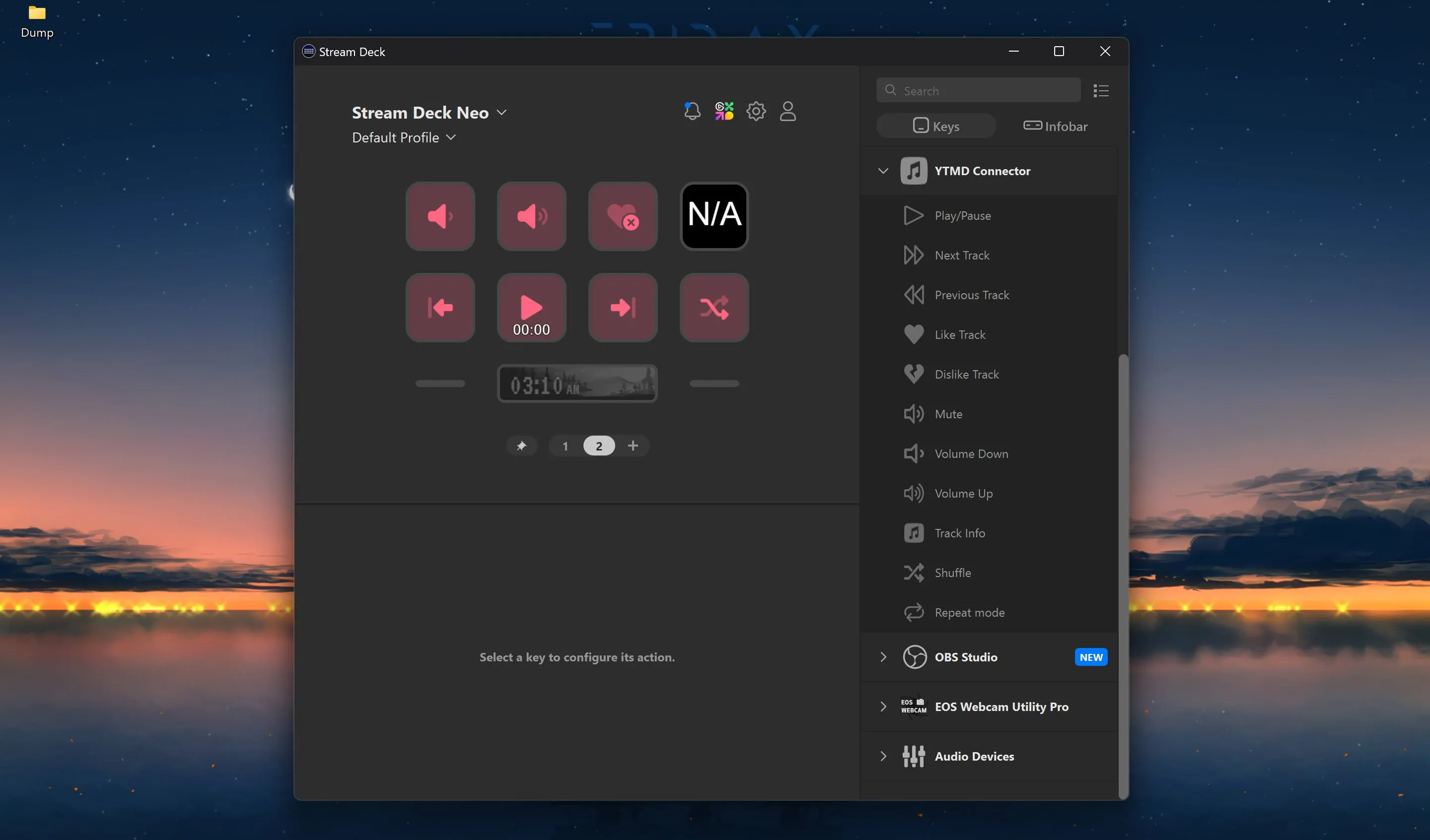 Plugin YTMD Stream Deck trên màn hình máy tính Windows