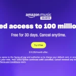 Quảng cáo Amazon Music Unlimited với các ưu đãi và dùng thử miễn phí