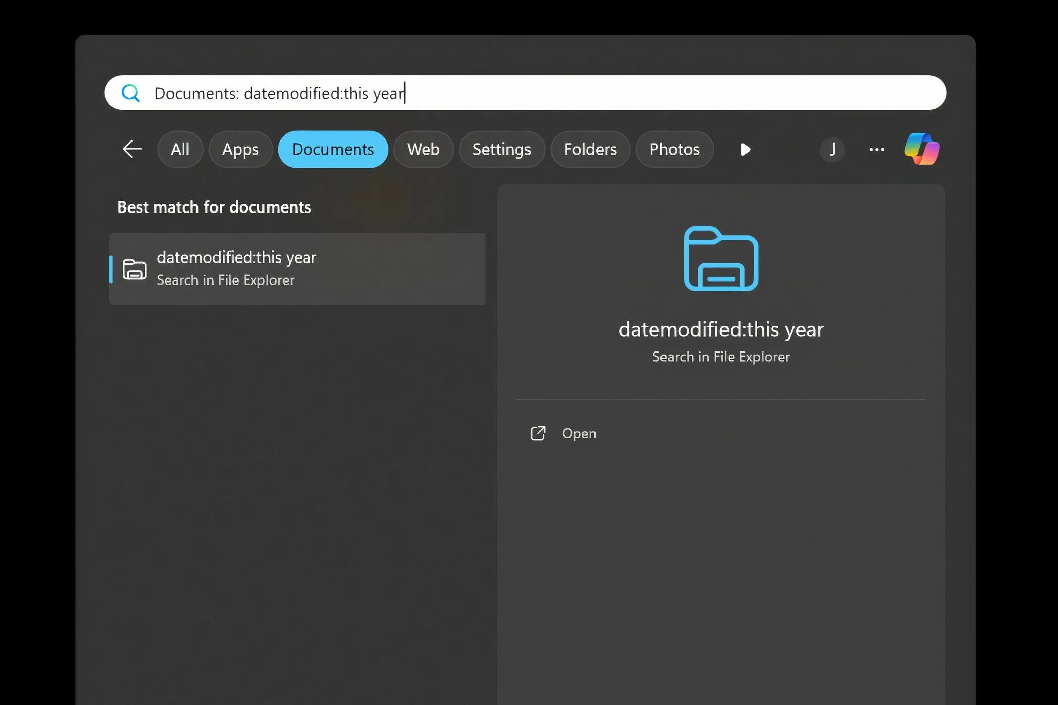 Sử dụng bộ lọc theo ngày sửa đổi trong Windows File Explorer