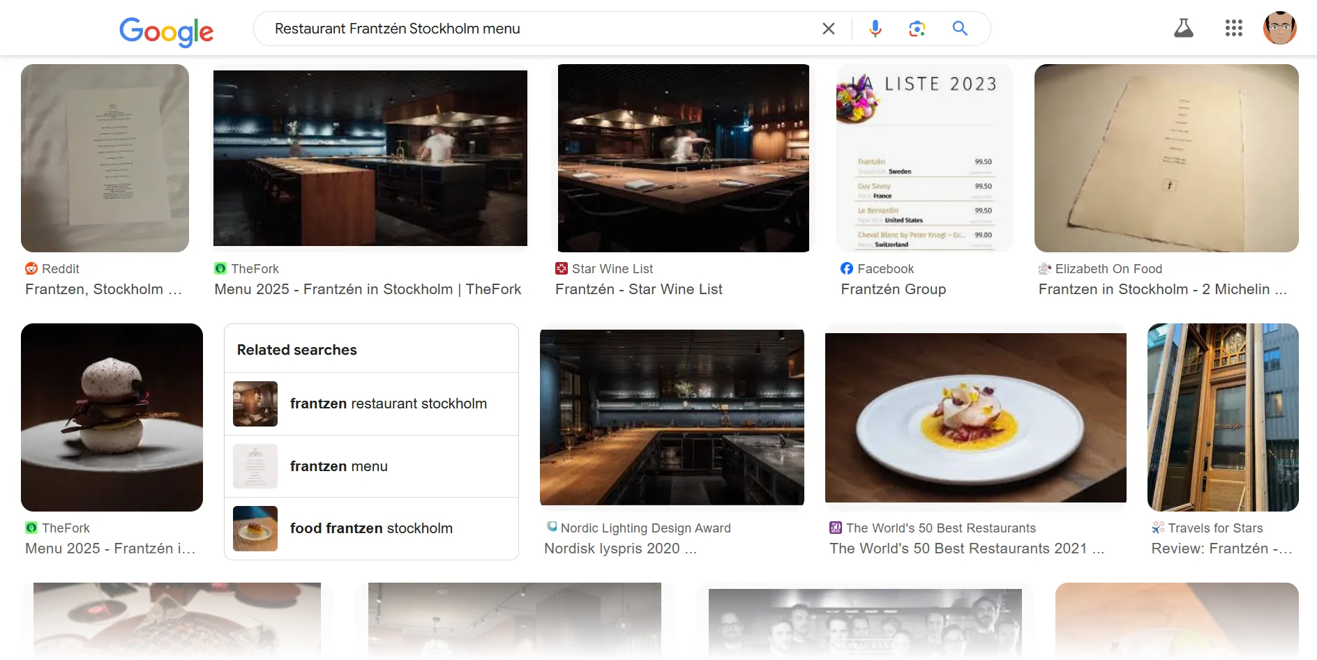 Sử dụng Google Hình ảnh để xem các lựa chọn món ăn địa phương