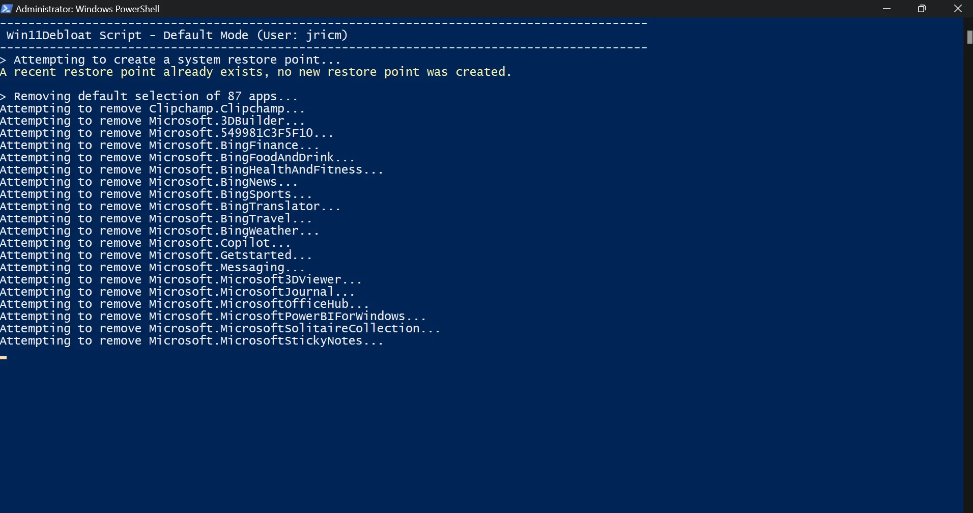 Sử dụng script để tự động gỡ bỏ bloatware trên hệ điều hành Windows