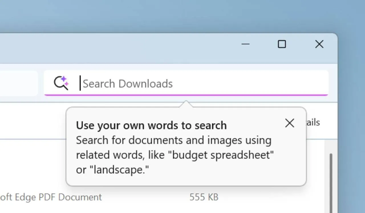 Sử dụng tính năng tìm kiếm ngữ nghĩa trong File Explorer trên Windows 11