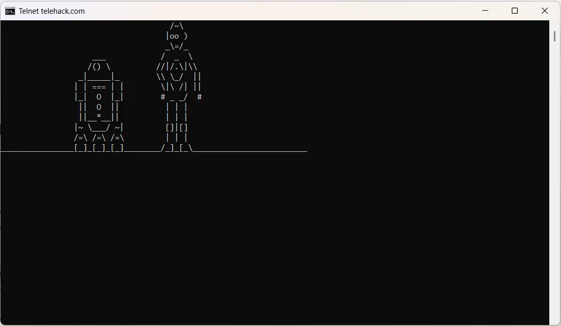 Tái hiện bộ phim Star Wars dưới dạng ký tự ASCII art trên giao diện Command Prompt