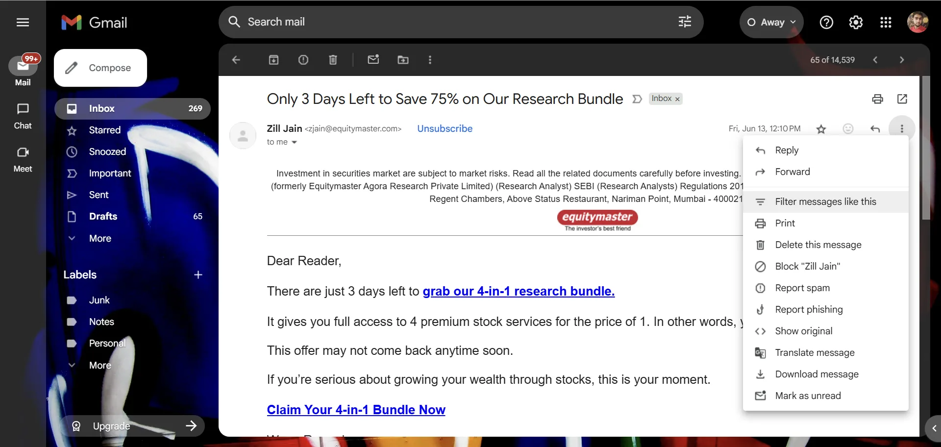Tạo bộ lọc để tự động sắp xếp email spam trong Gmail