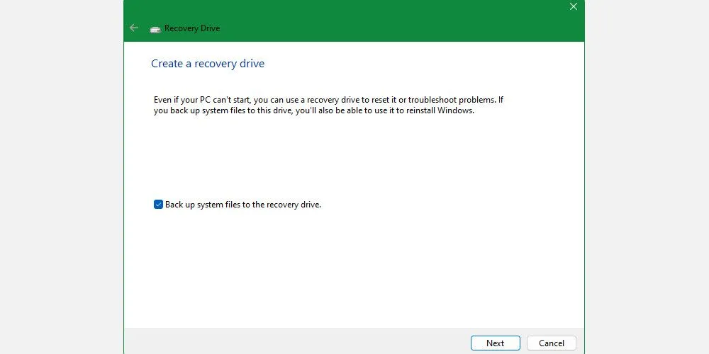 Tạo ổ đĩa khôi phục Windows 10 để sửa lỗi máy tính không khởi động được