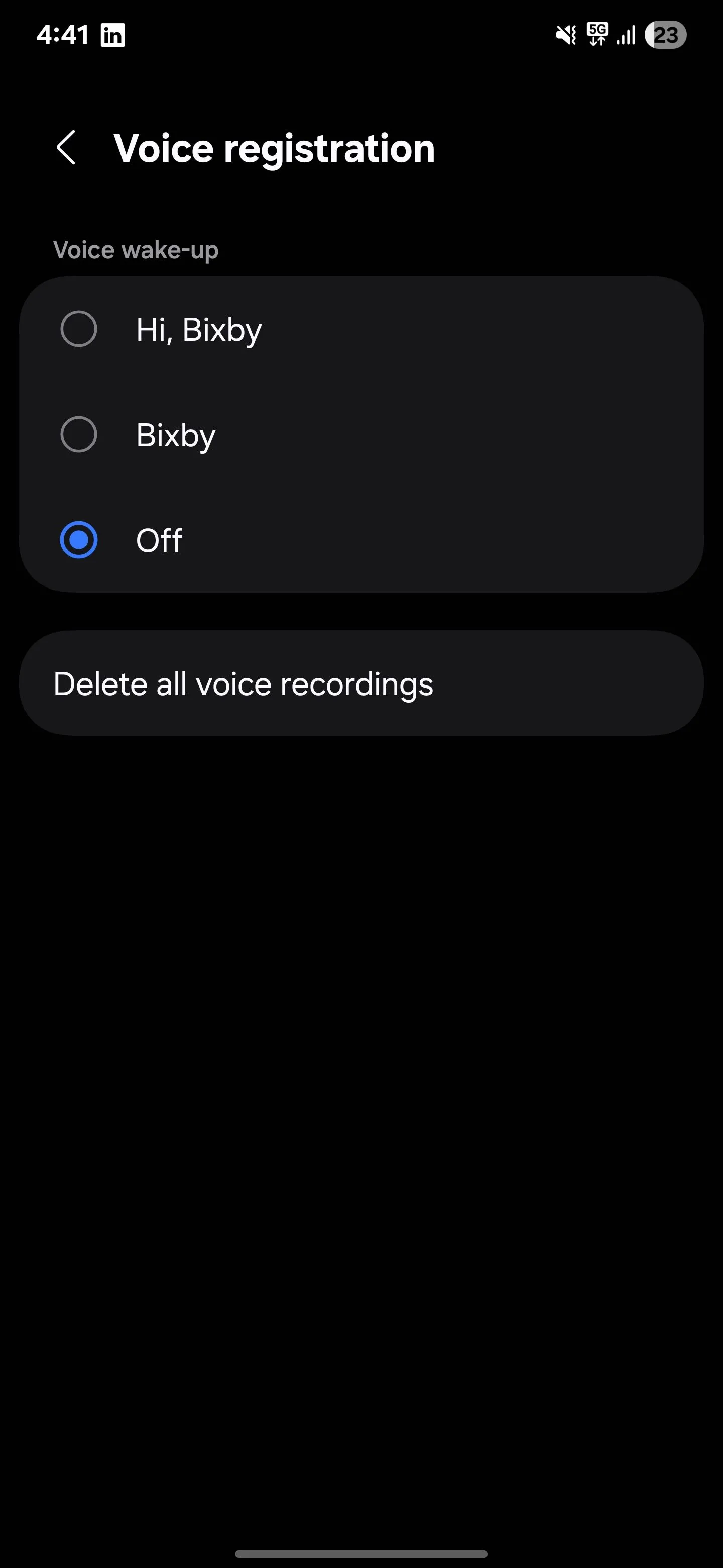 Tắt tính năng Thức tỉnh bằng giọng nói của Bixby trên điện thoại Samsung để tiết kiệm năng lượng pin.