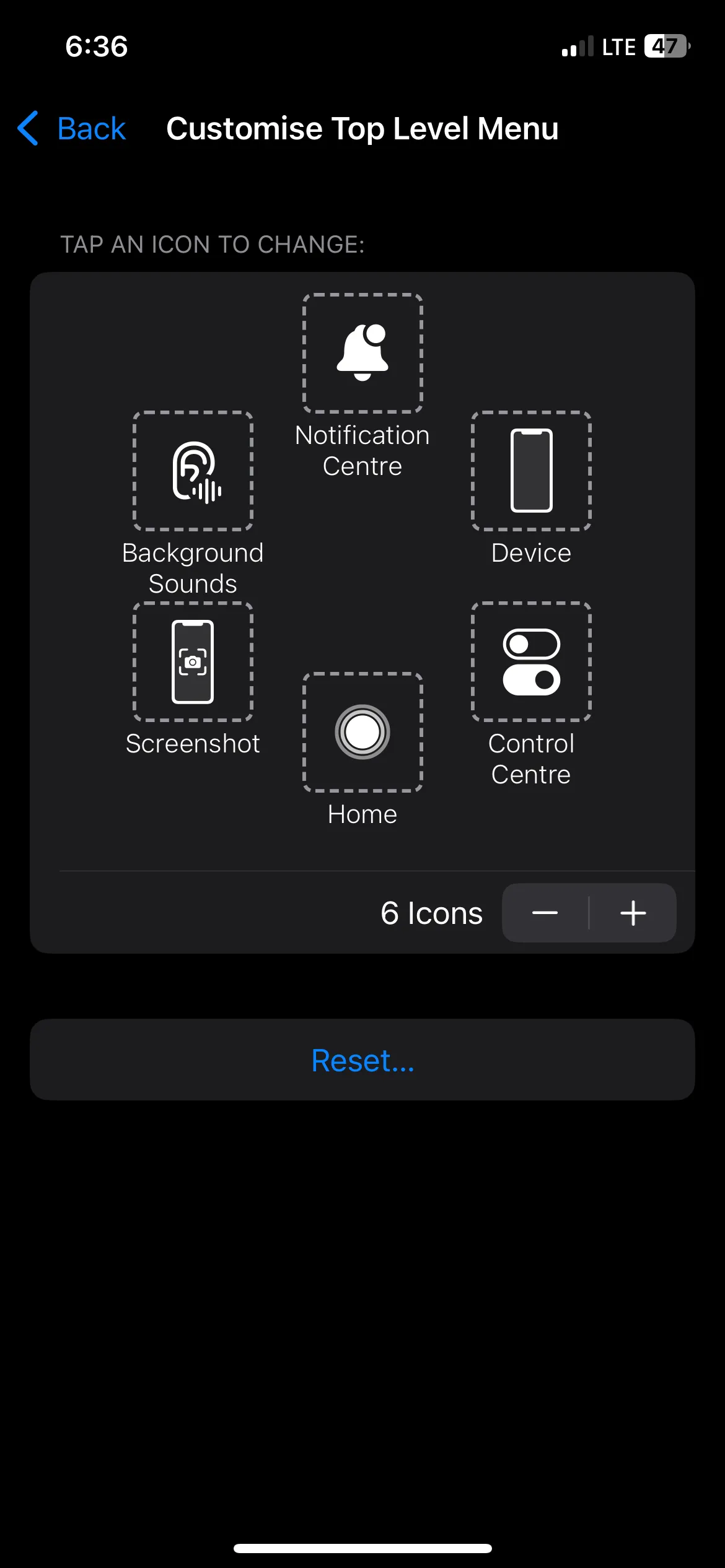 Thao tác chụp màn hình được thêm vào AssistiveTouch trên iPhone