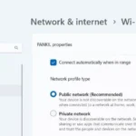 Thay đổi loại hồ sơ mạng Wi-Fi (Công khai hoặc Riêng tư) trong Cài đặt Windows.