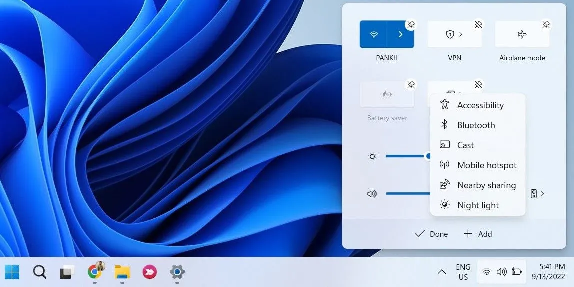 Thêm tùy chọn Bluetooth vào Quick Settings trên Windows