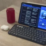 Thiết lập làm việc với iPad Air M1, bàn phím Logitech Pebble và chuột ESR MagMouse trên bàn