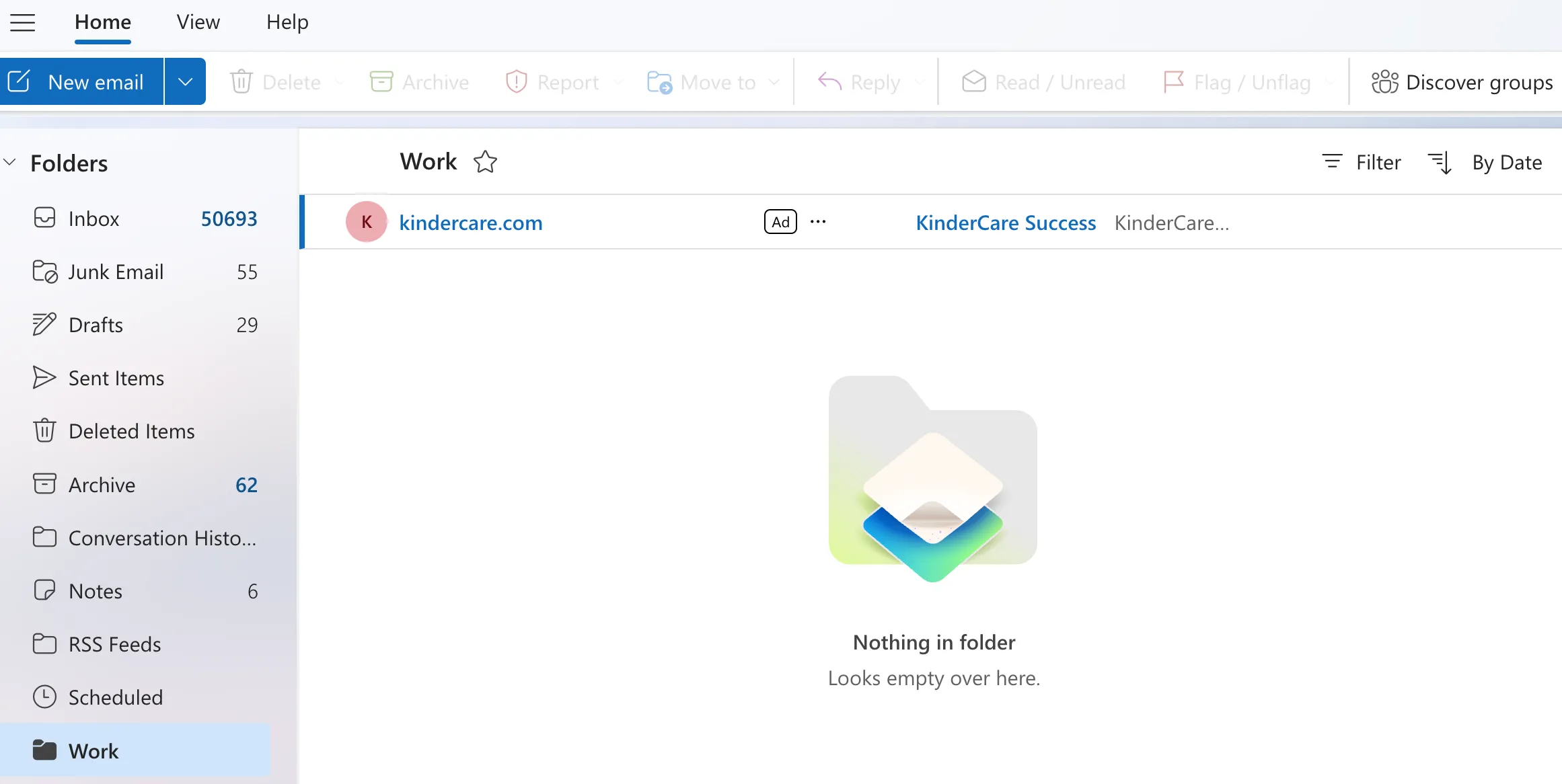 Thư mục phân loại email trong hộp thư đến Microsoft Outlook, giúp quản lý tin nhắn hiệu quả.