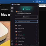 Tiện ích mở rộng ProtonVPN đang hoạt động trên trình duyệt Chrome, thể hiện sự kết nối VPN
