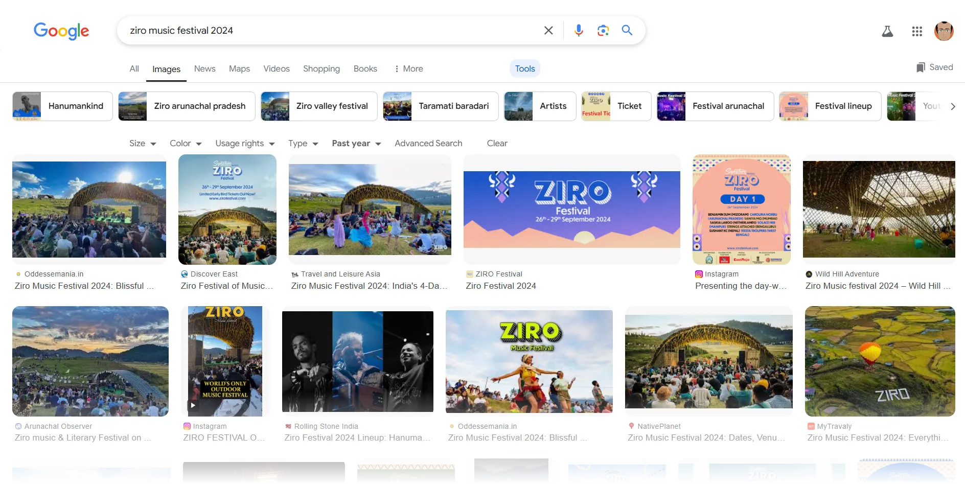 Tìm kiếm các sự kiện địa phương bằng Google Hình ảnh