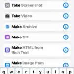 Tìm kiếm và thêm hành động Chụp ảnh màn hình trong ứng dụng Phím tắt trên iPhone