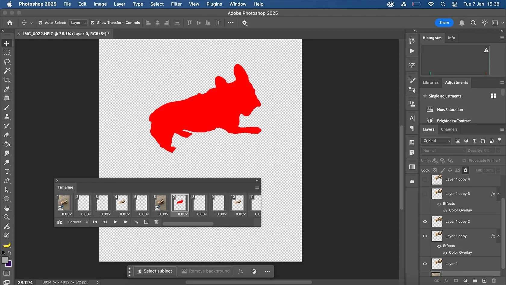 Timeline animation trong Photoshop để tạo GIF