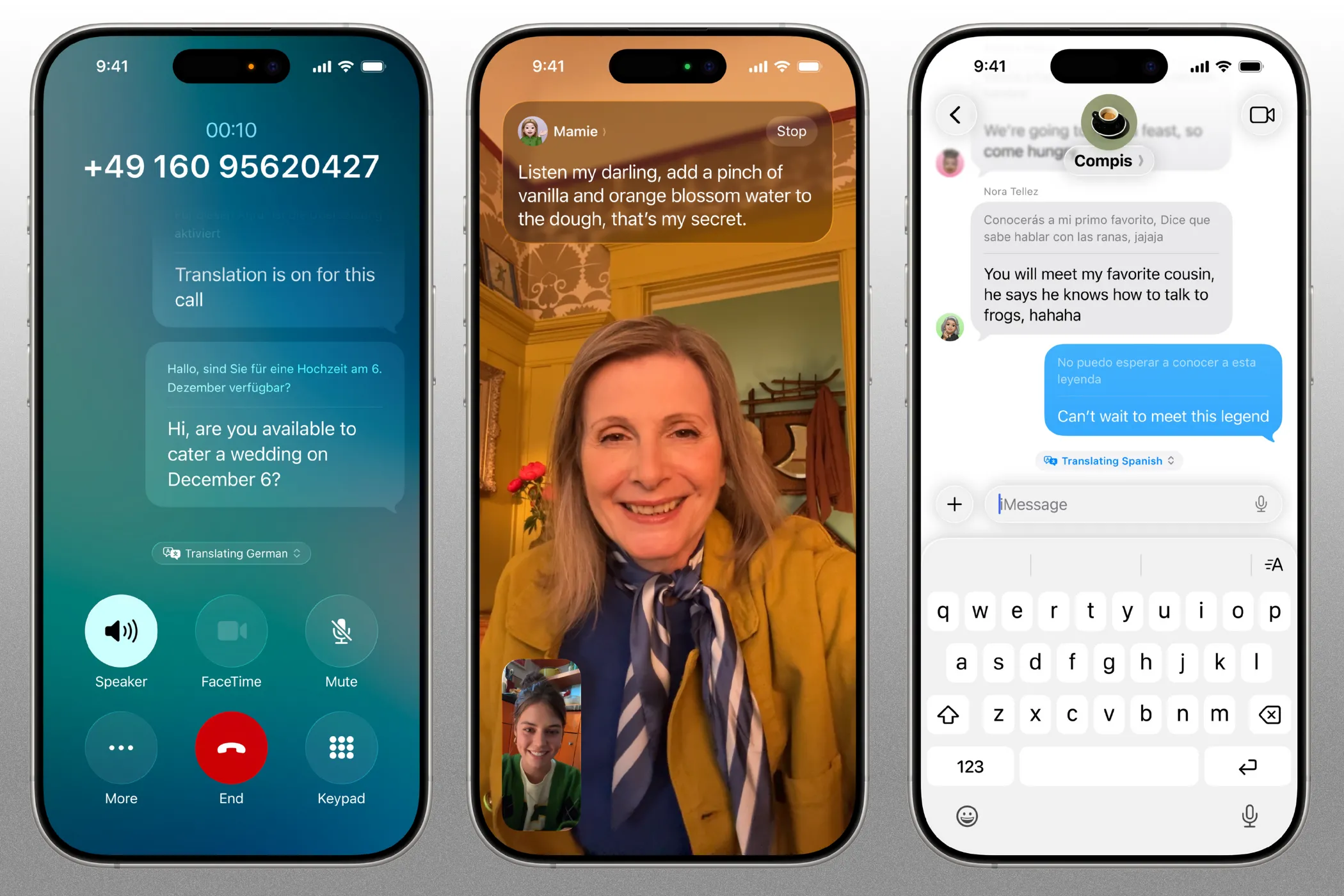 Tính năng dịch trực tiếp trên cuộc gọi, FaceTime và tin nhắn của iOS 26