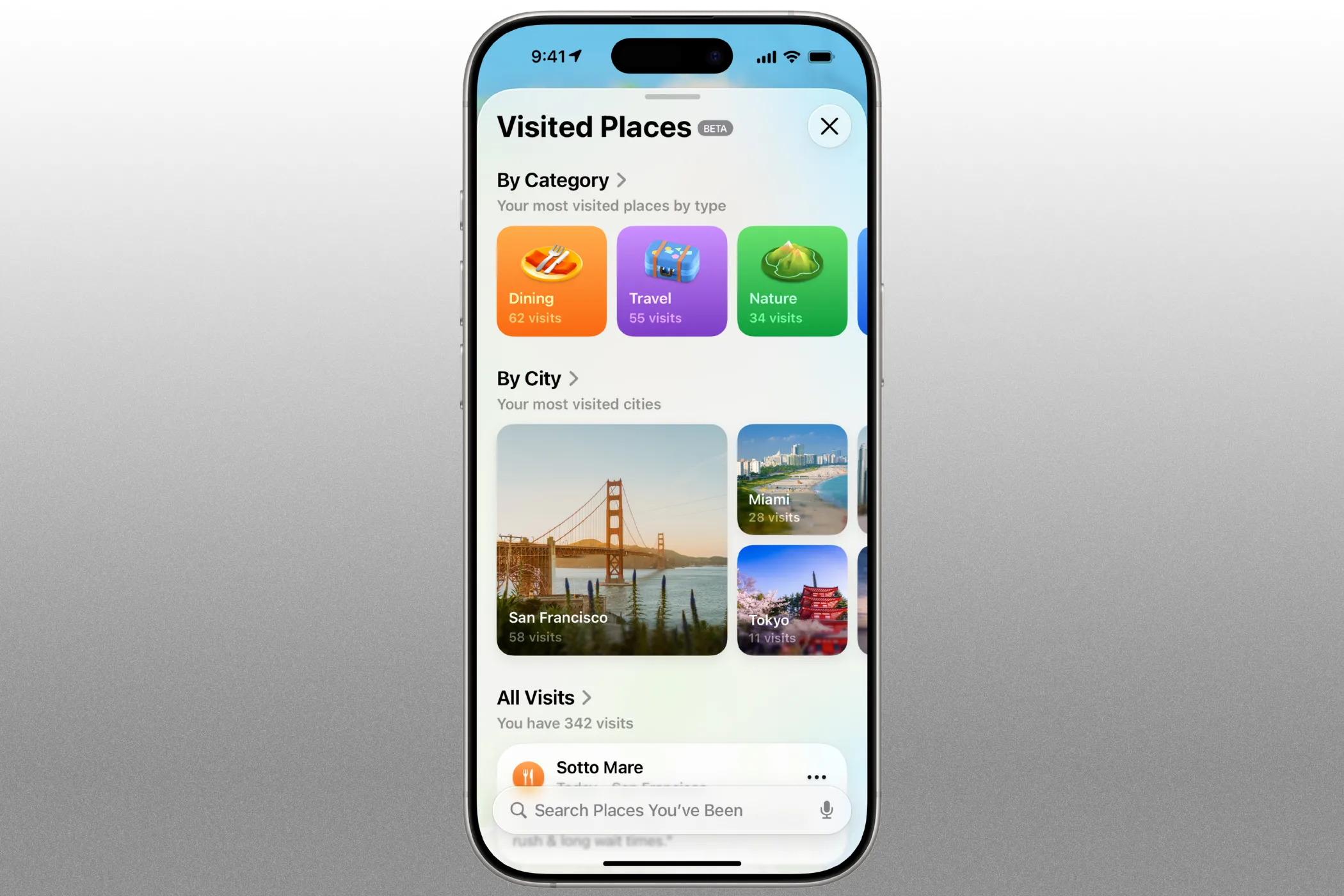 Tính năng Lịch sử địa điểm đã ghé thăm trong Apple Maps trên iPhone iOS 26