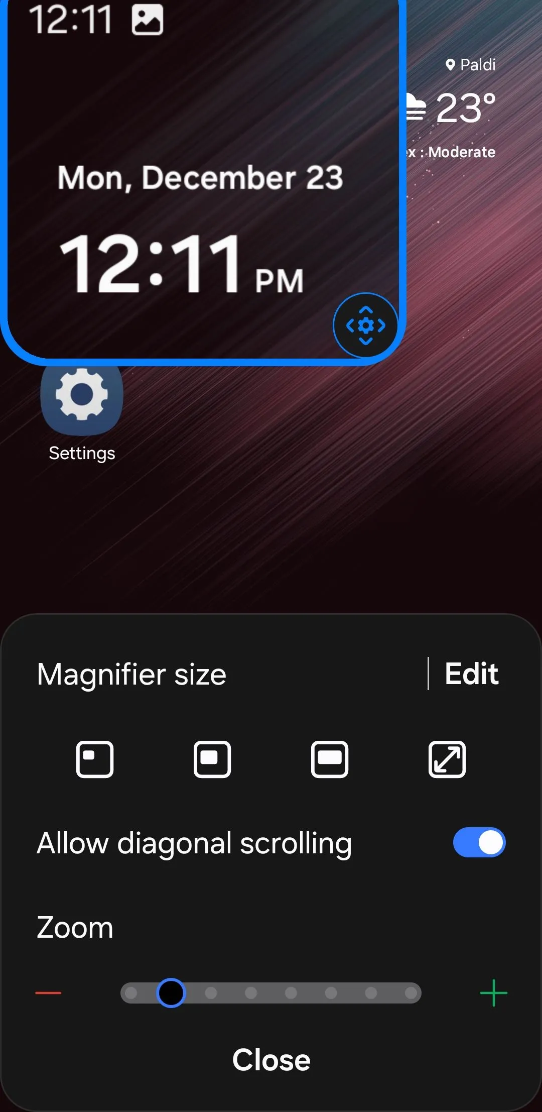 Tính năng phóng đại màn hình trên điện thoại Android giúp đọc rõ văn bản nhỏ hơn