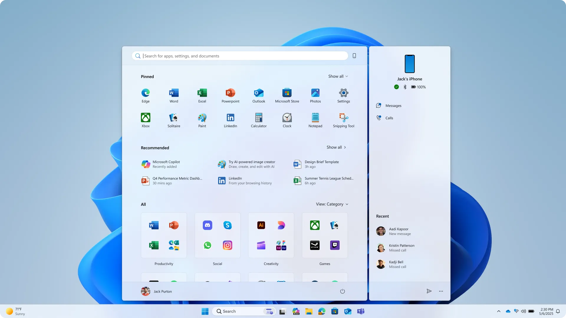 Tổng quan giao diện Start Menu Windows 11 cập nhật trên bản thử nghiệm