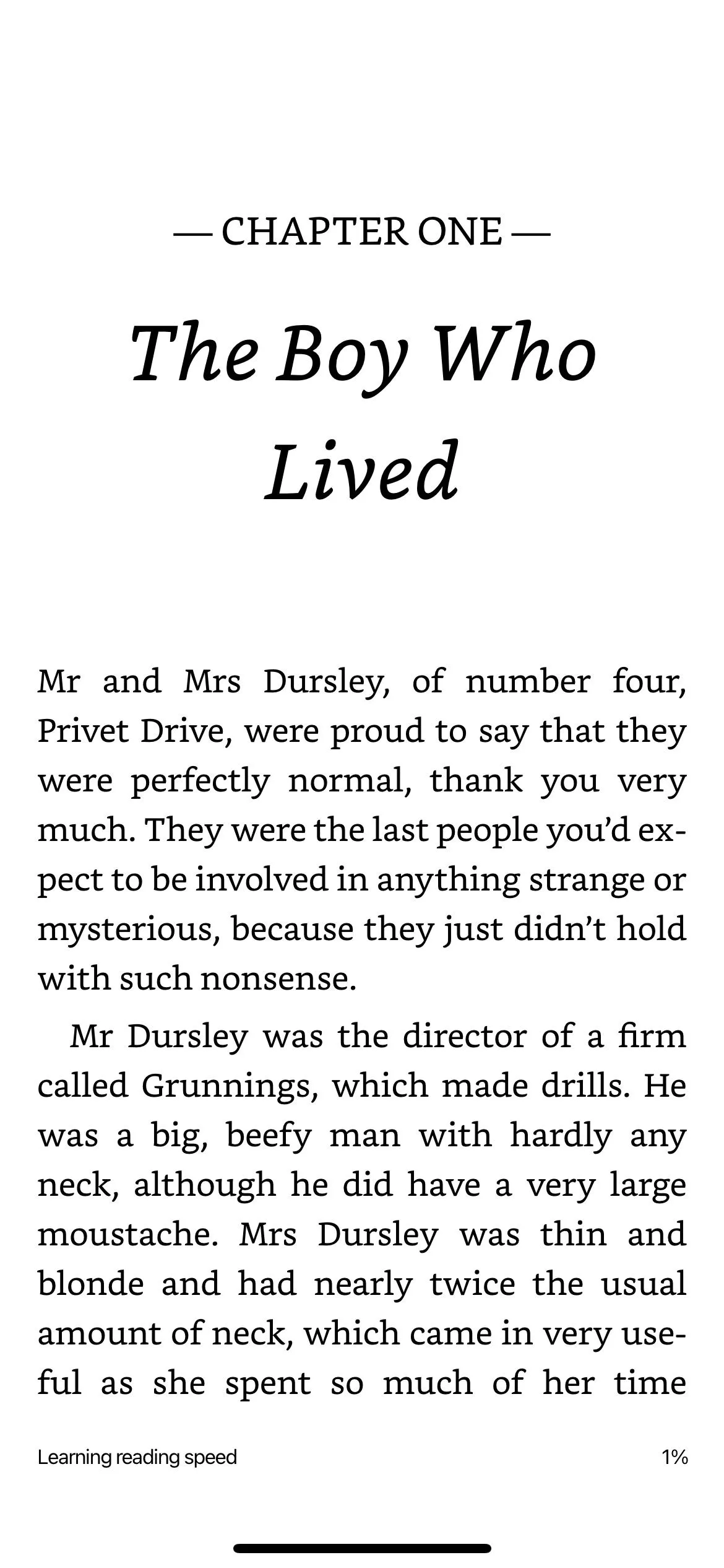 Trải nghiệm đọc sách Harry Potter trên ứng dụng Amazon Kindle, tùy chỉnh giao diện đọc.