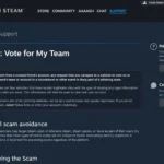 Trang web lừa đảo Steam giả mạo yêu cầu đăng nhập để vote giải đấu