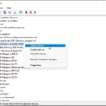 Trình quản lý thiết bị hiển thị tùy chọn Cập nhật Driver cho thiết bị Wi-Fi Intel