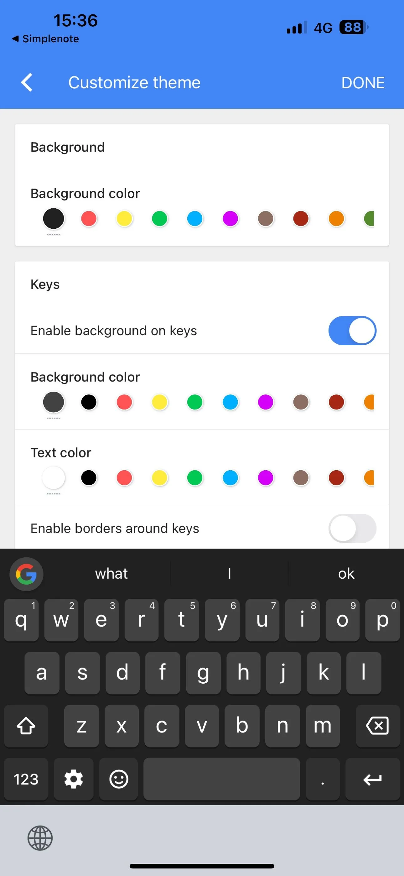 Tùy chỉnh chủ đề bàn phím Gboard trong cài đặt.