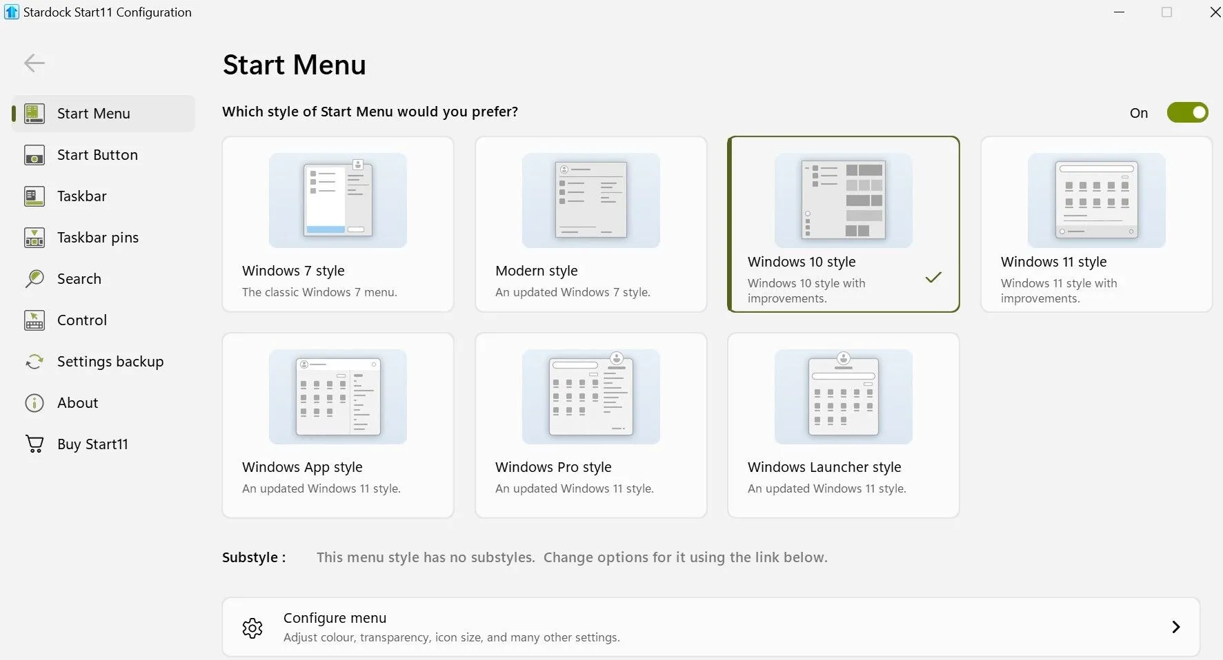 Tùy chỉnh Menu Start trên Windows 11 bằng ứng dụng Start11 để trở về phong cách Windows 10 hoặc khám phá các tùy chọn khác.