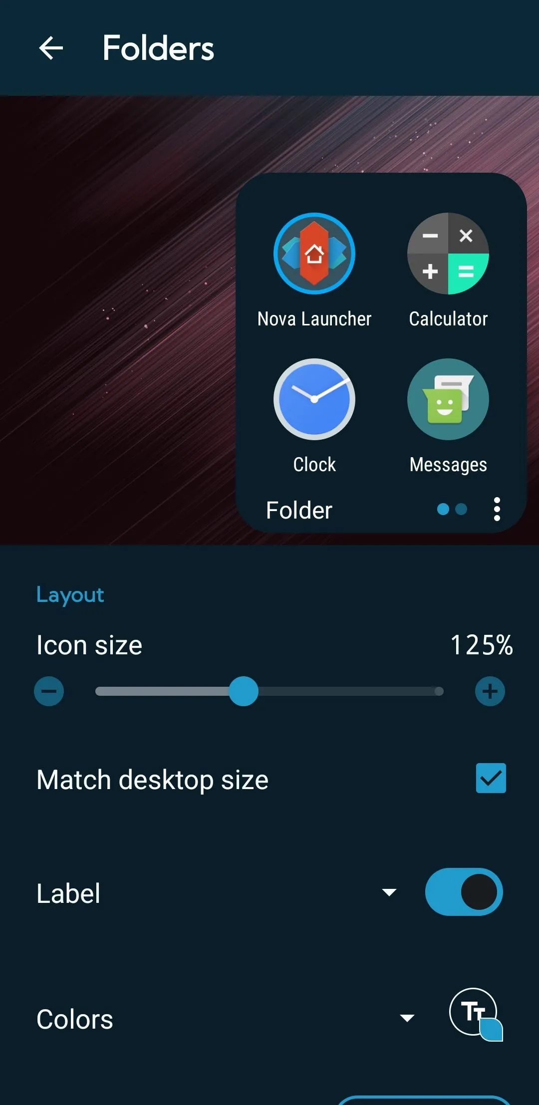 Tùy chỉnh thư mục và biểu tượng ứng dụng với Nova Launcher trên màn hình chính Android