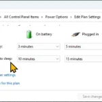 Tùy chọn Change advanced power settings trong Control Panel Windows 11