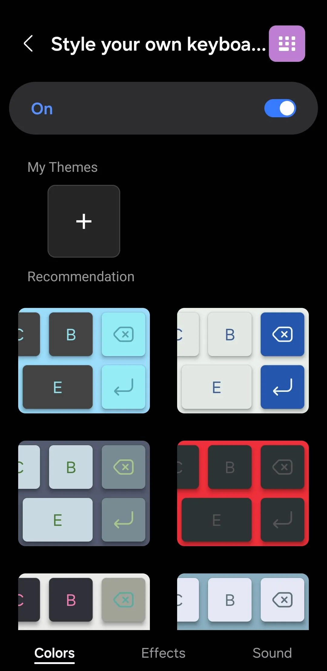 Tùy chọn phong cách và giao diện bàn phím Samsung với Keys Café