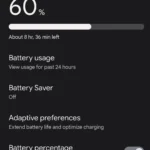 Tùy chọn Pin thích ứng (Adaptive Preference) trong cài đặt Pin của điện thoại Android, minh họa cách tắt tính năng này để tăng hiệu suất.