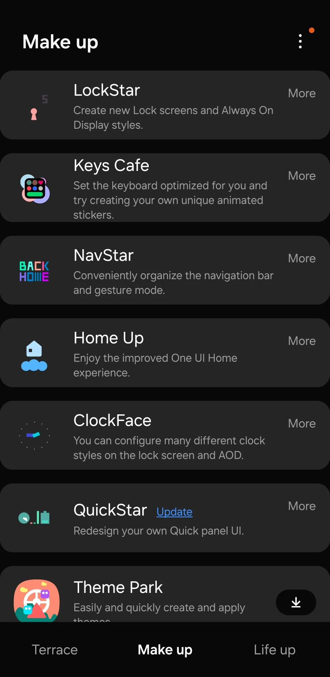 Ứng dụng Good Lock trên điện thoại Samsung, cung cấp các mô-đun tùy biến sâu