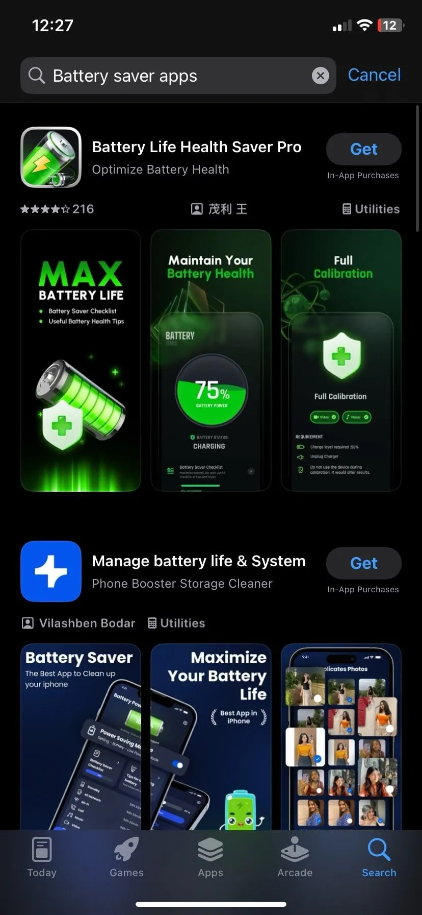 Ứng dụng tiết kiệm pin trên App Store
