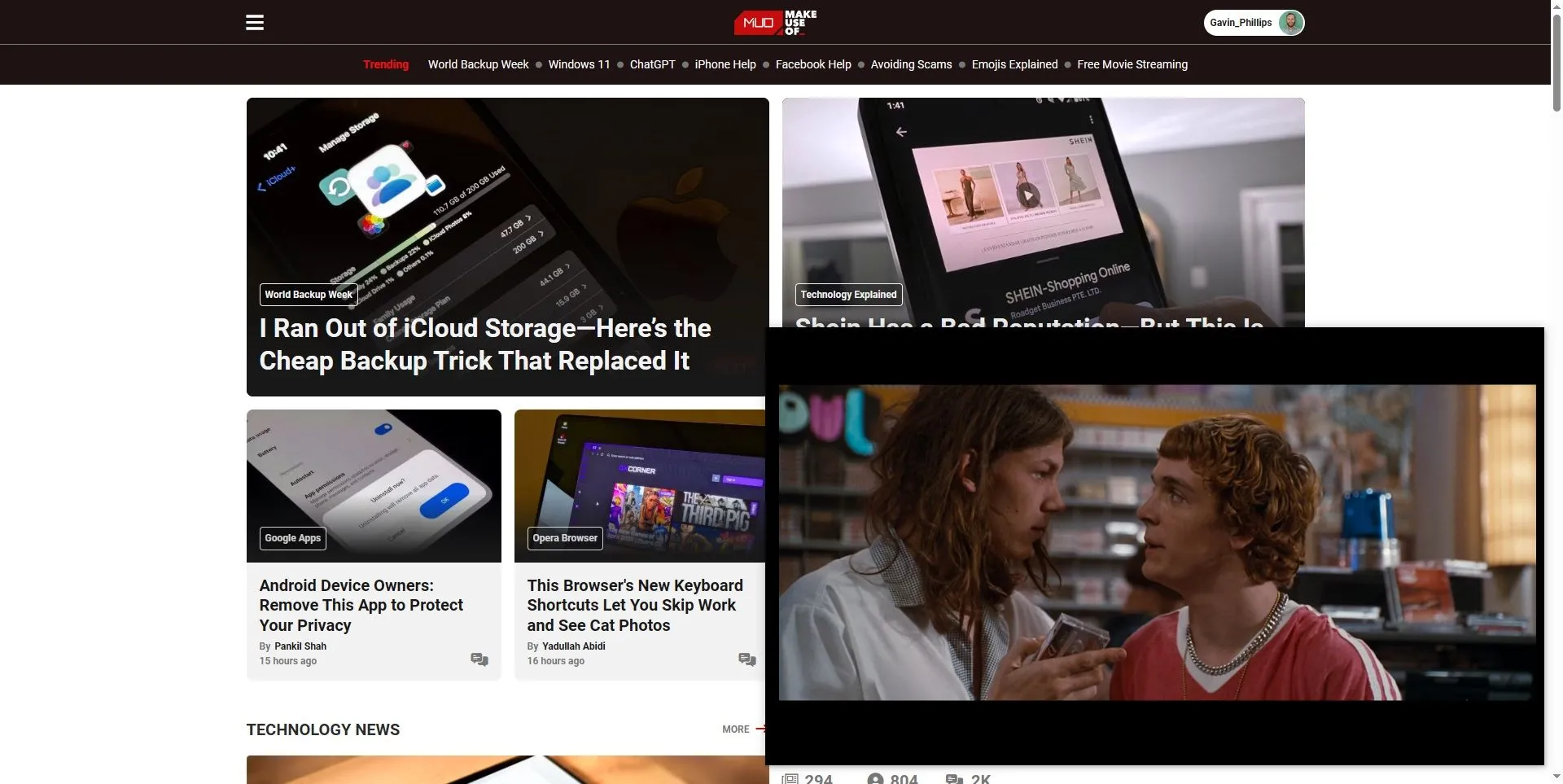 Ví dụ về tiện ích Picture-in-Picture của Chrome hiển thị video Netflix trong cửa sổ nhỏ.