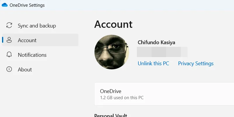 Vô hiệu hóa đồng bộ tài khoản OneDrive với máy tính Windows 11