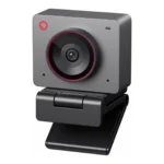 Webcam OBSBOT Meet 2 với phông nền trống, thể hiện thiết kế tinh giản