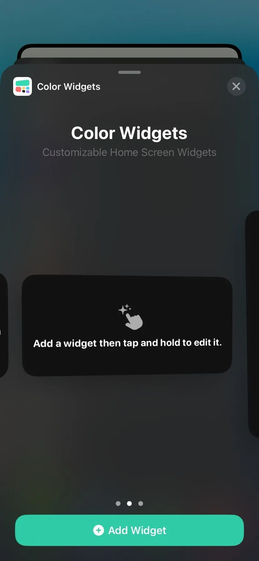 Widget Color Widgets với thiết kế màu sắc trên màn hình widget iPhone