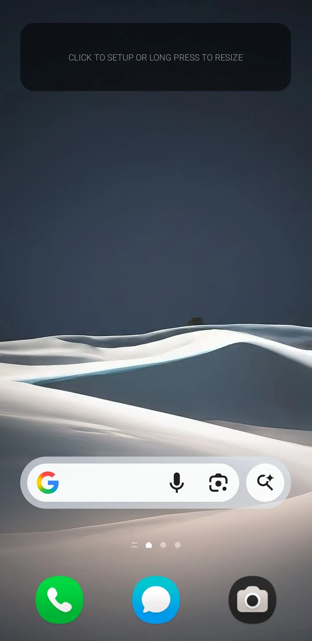 Widget trống trên màn hình chính Samsung