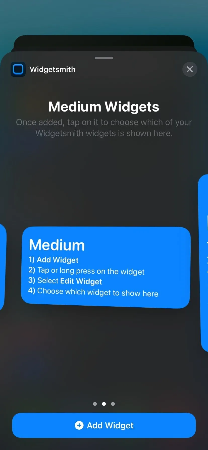 Widget Widgetsmith hiển thị đồng hồ và ngày trên màn hình widget iPhone