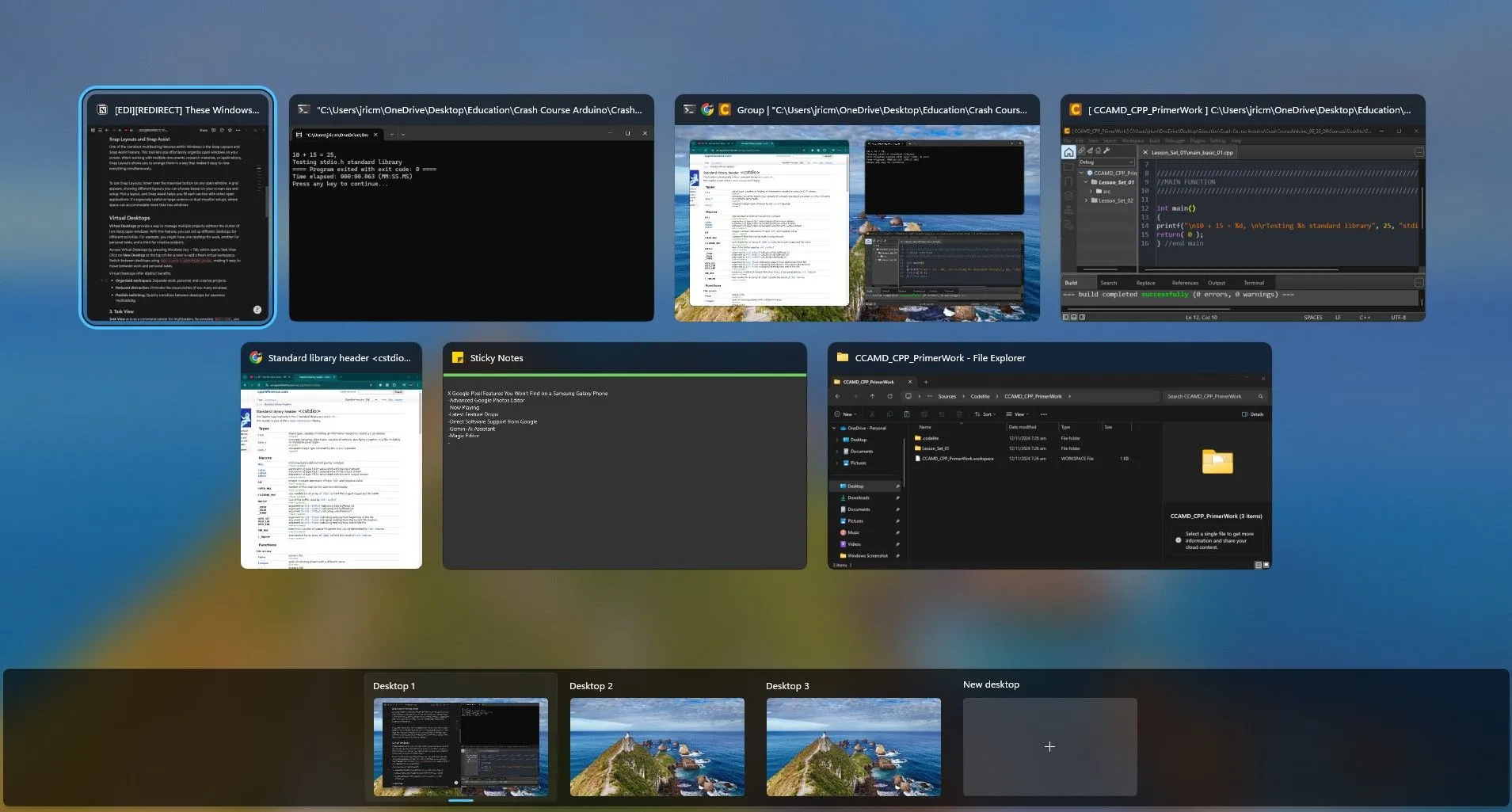 Xem tất cả cửa sổ với Task View trên Windows