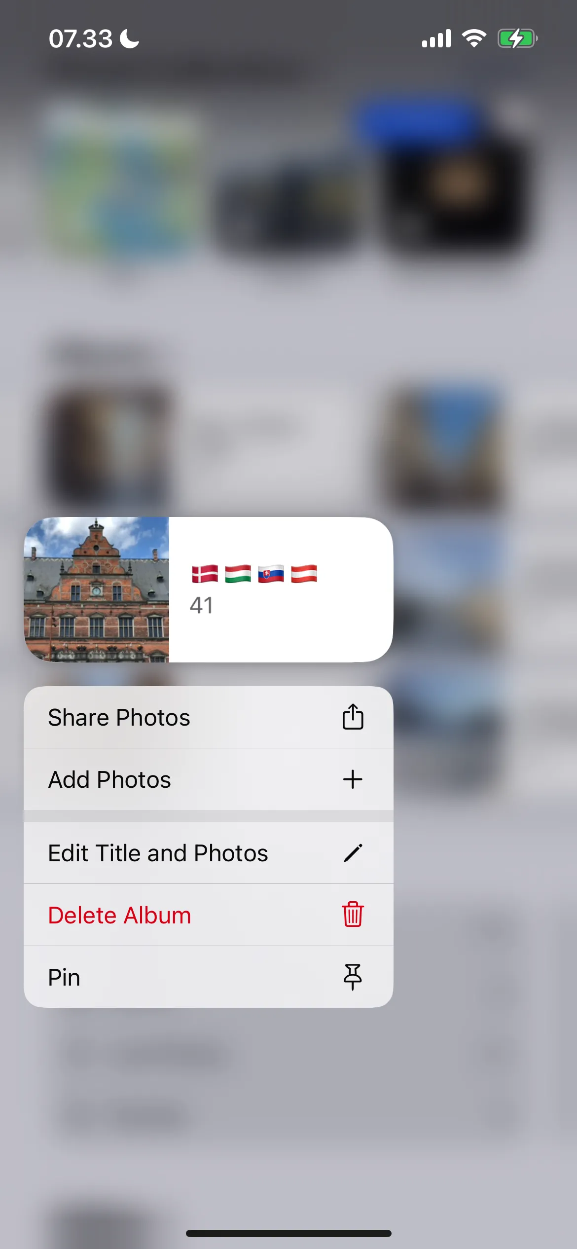 Xóa một album ảnh trên iOS